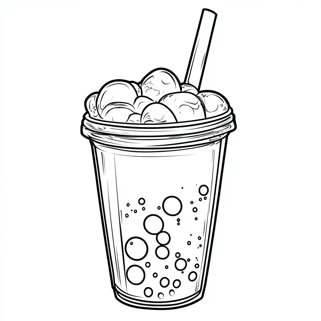 coloriage Bubble Tea pour enfants