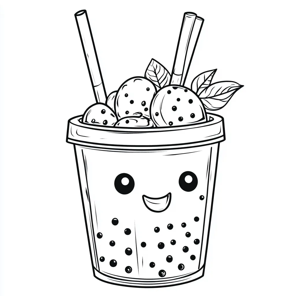 29+ Bubble Tea Coloring Pages: A world of colors and flavors