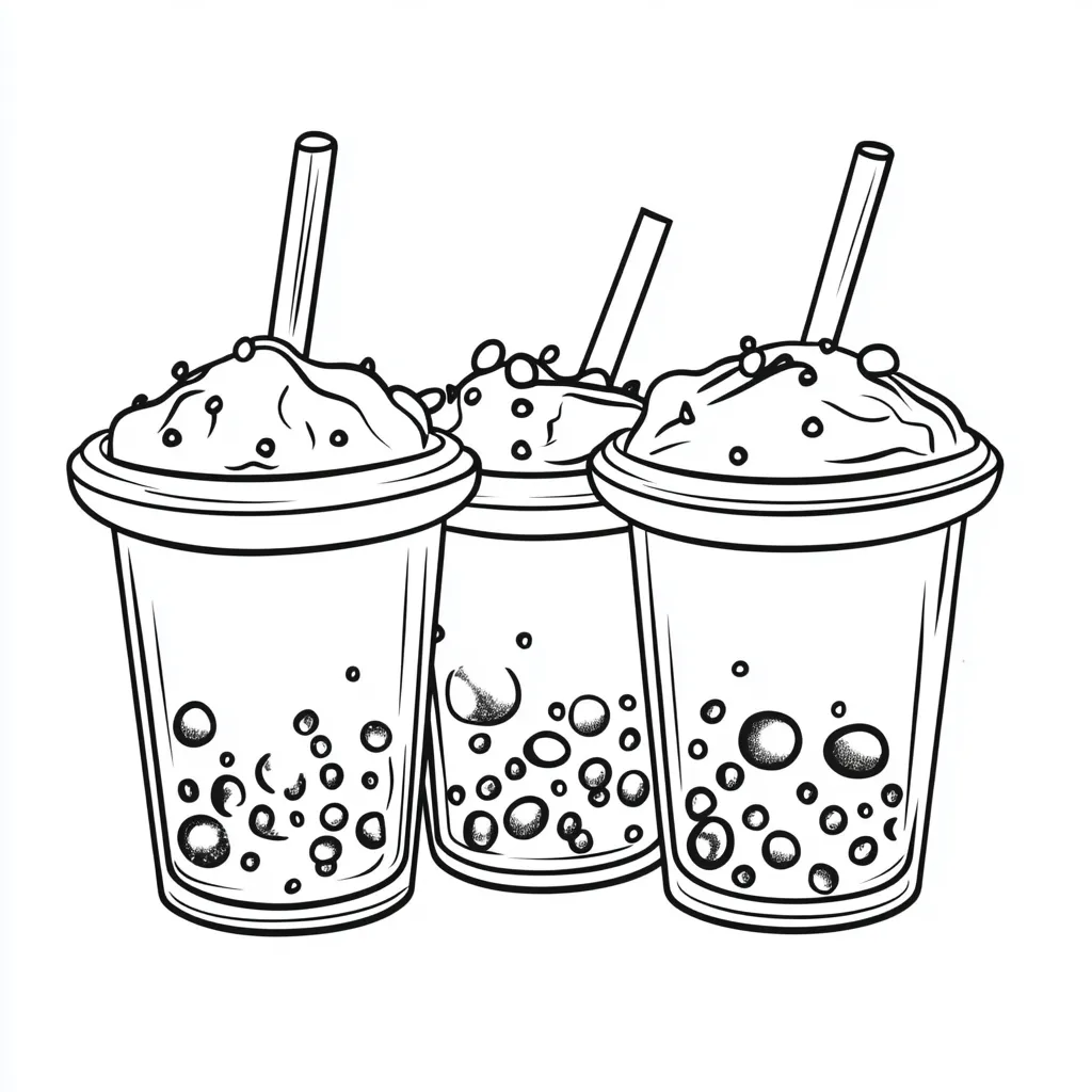 coloriage Bubble Tea pour enfant de 10 ans