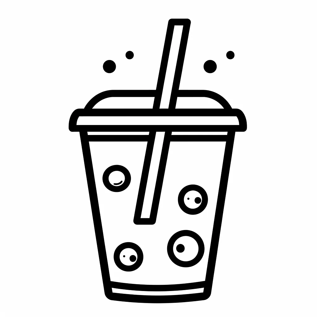 coloriage Bubble Tea gratuit a imprimer 1