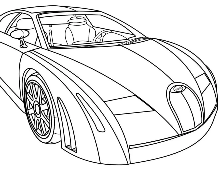 coloriage Bugatti à imprimer pdf 2