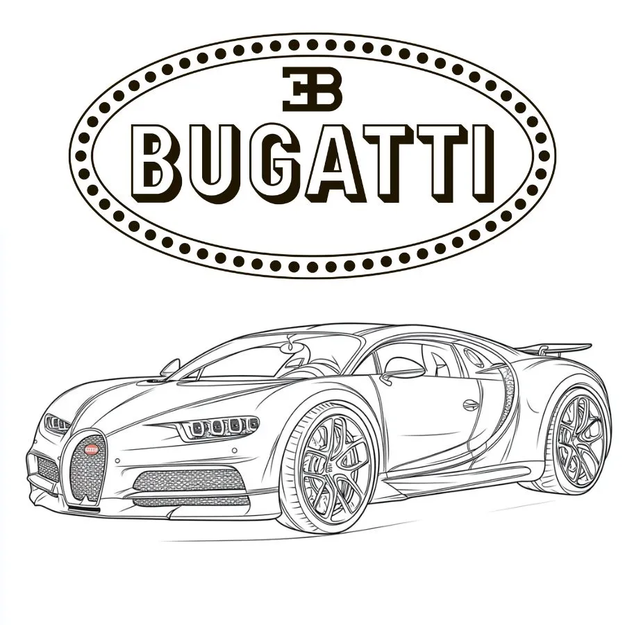 coloriage Bugatti a telecharger