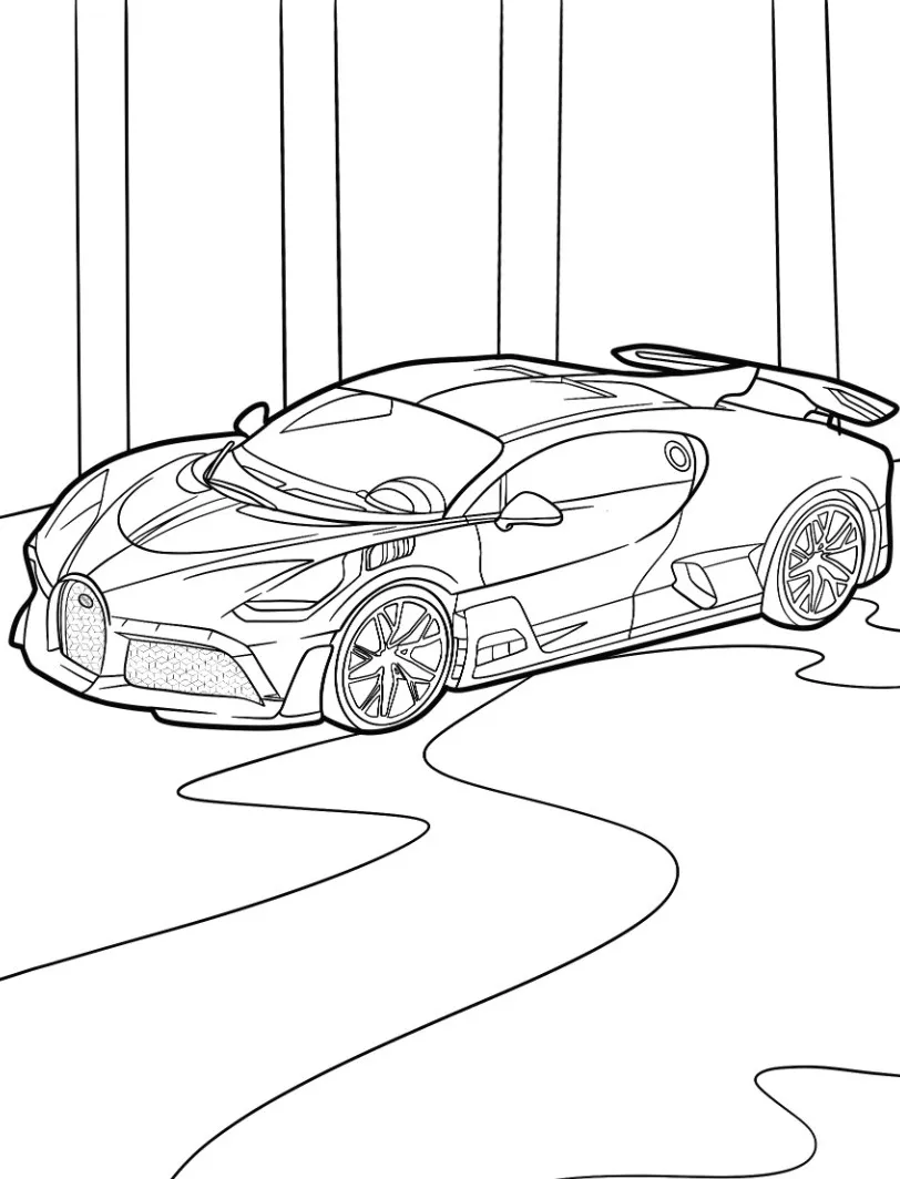 coloriage Bugatti à imprimer