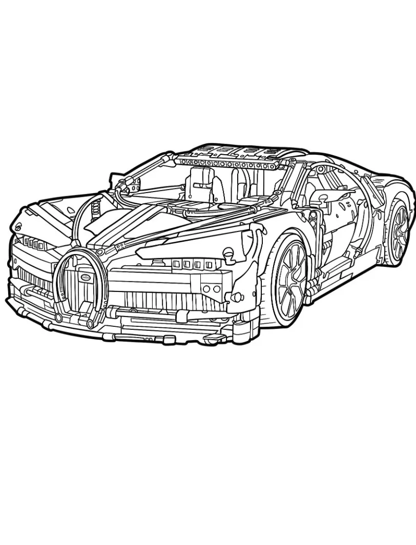 coloriage Bugatti à imprimer gratuitement pdf