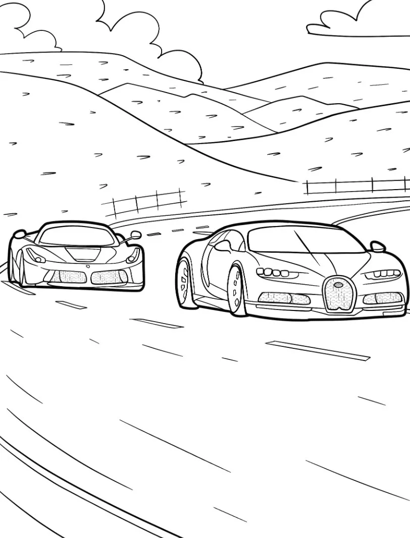 coloriage Bugatti en ligne 1