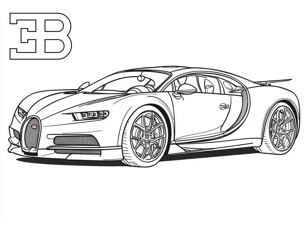 coloriage Bugatti à imprimer gratuitement