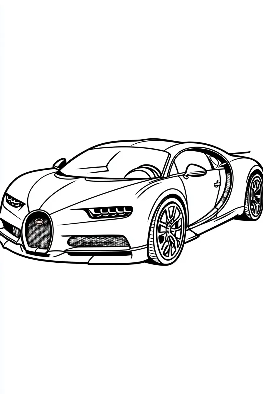 coloriage Bugatti à imprimer gratuitement 1