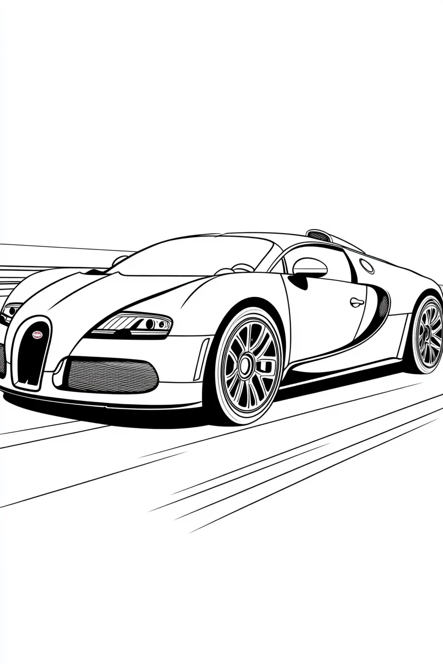 a imprimer coloriage Bugatti gratuit