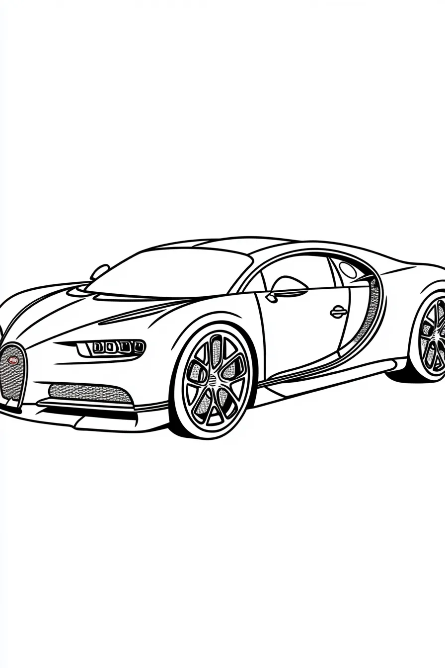 coloriage Bugatti gratuit à imprimer