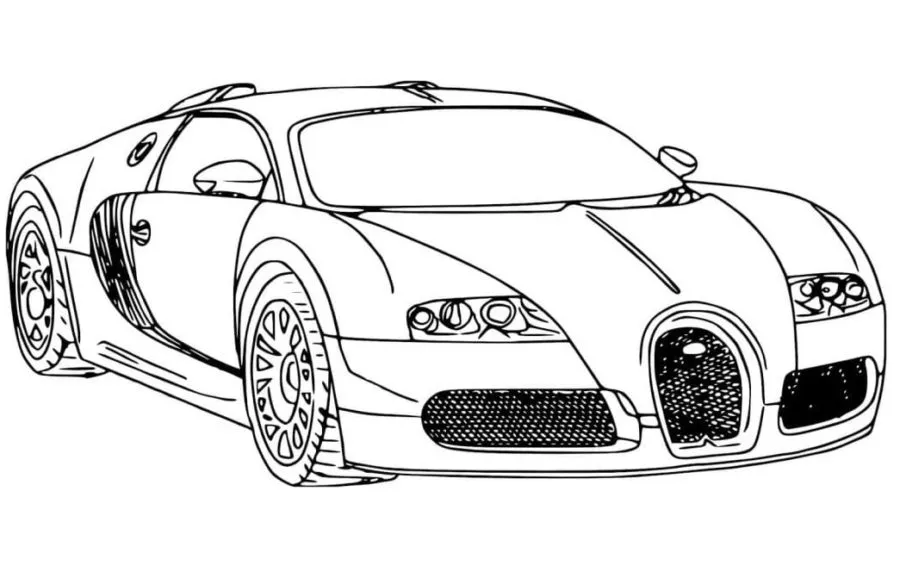 coloriage Bugatti a dessiner en ligne