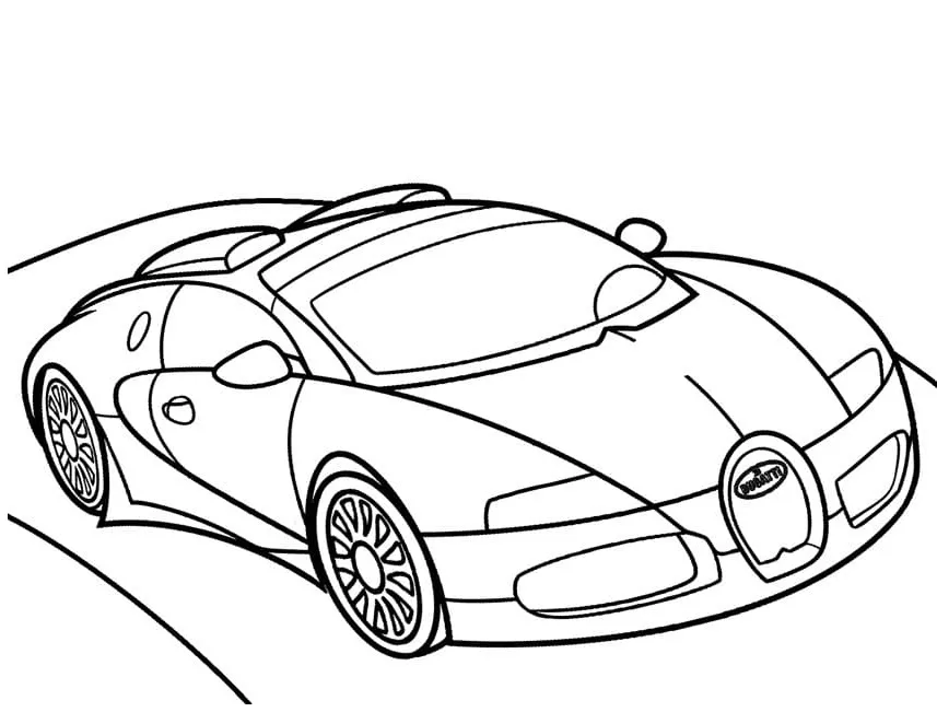 coloriage Bugatti à imprimer a4