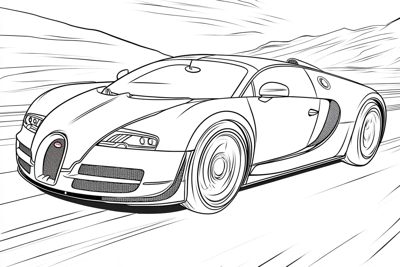 coloriage Bugatti et dessins 1