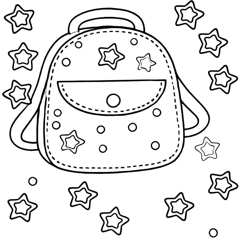 coloriage Cartable gratuit en ligne