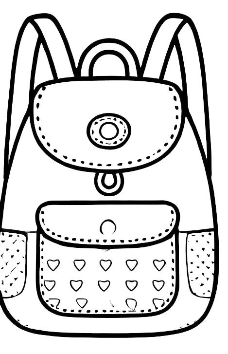 coloriage Cartable et dessins 1