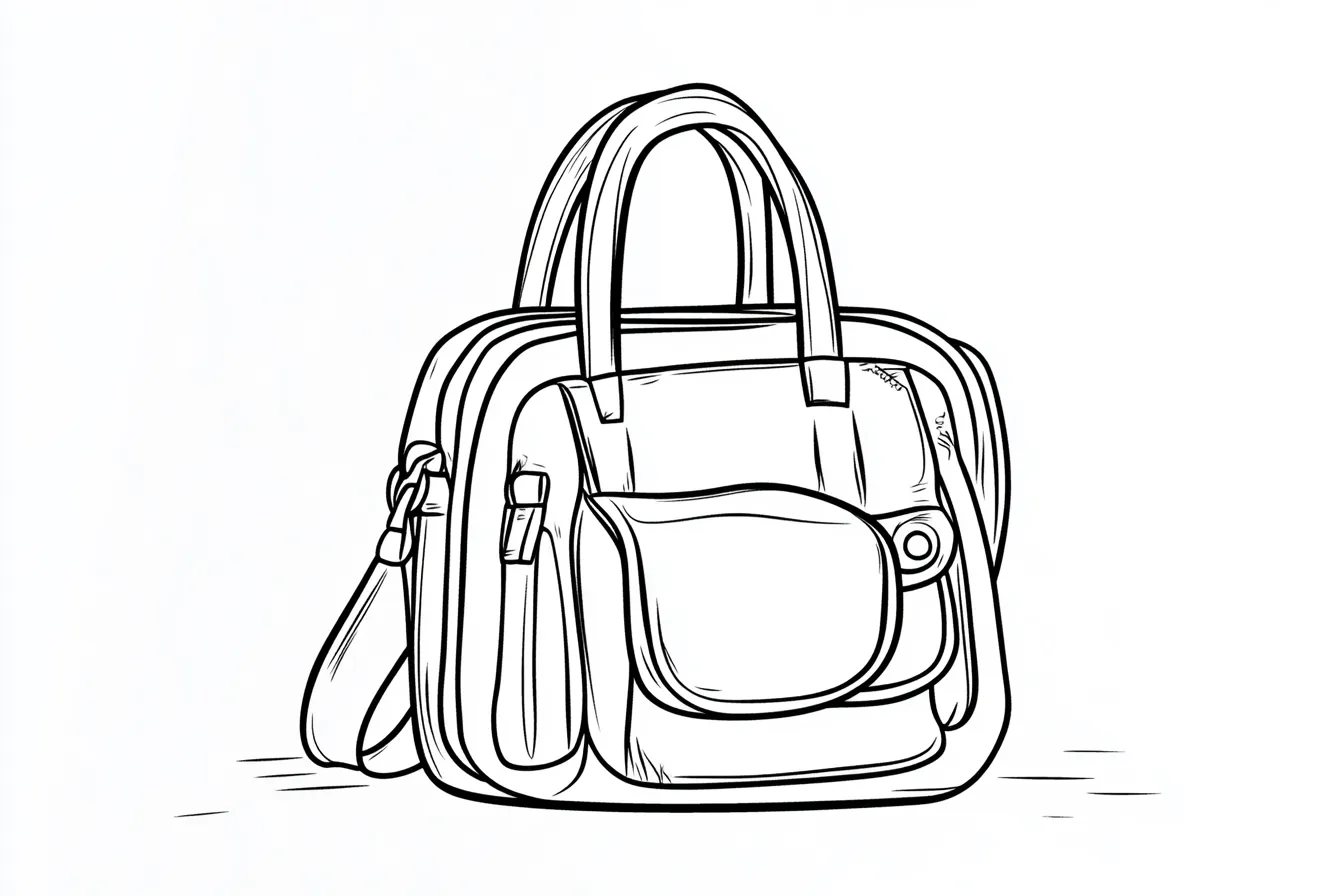 coloriage Cartable a dessiner et imprimer