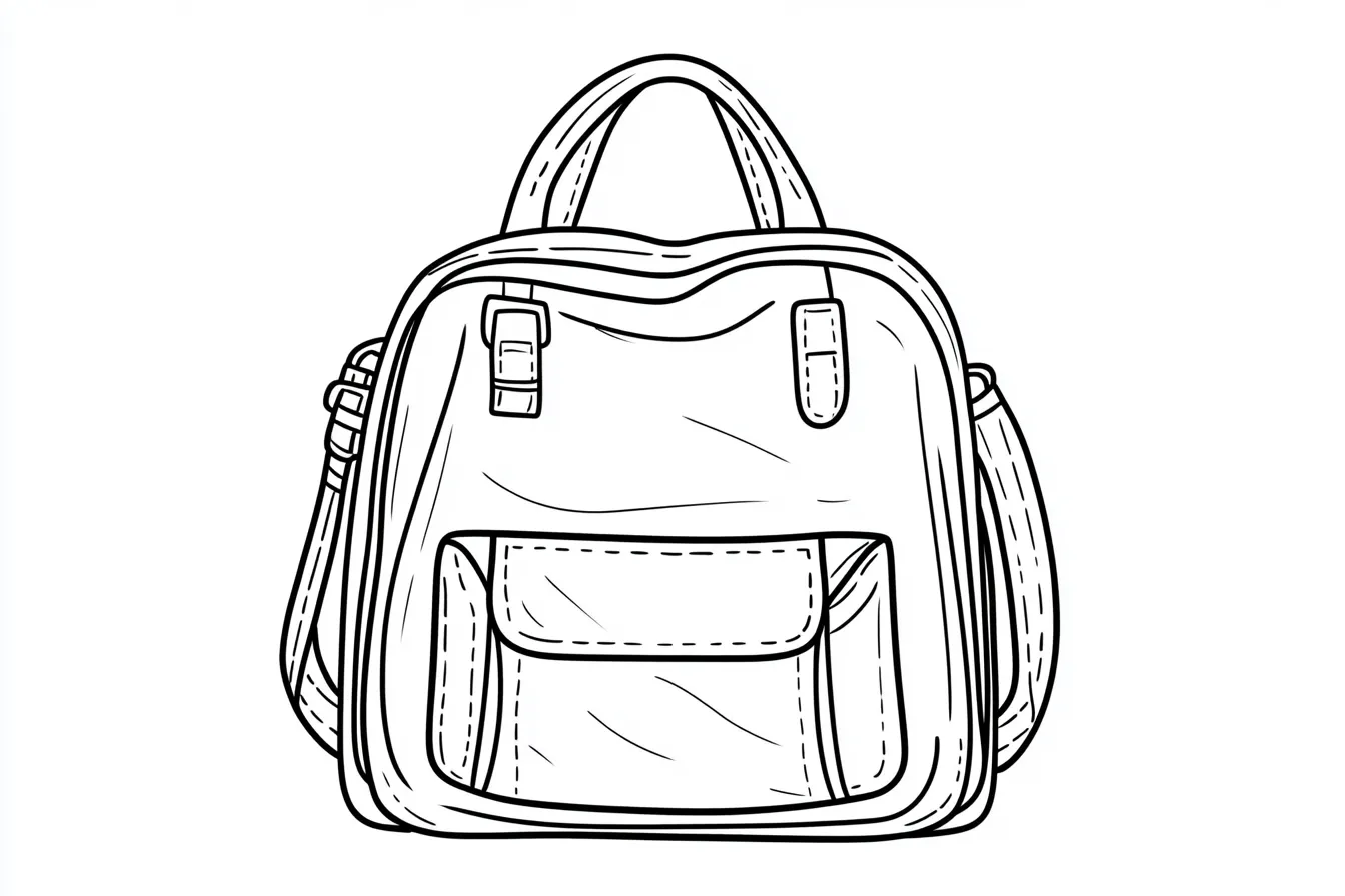 coloriage Cartable à imprimer pour enfant de 12 ans