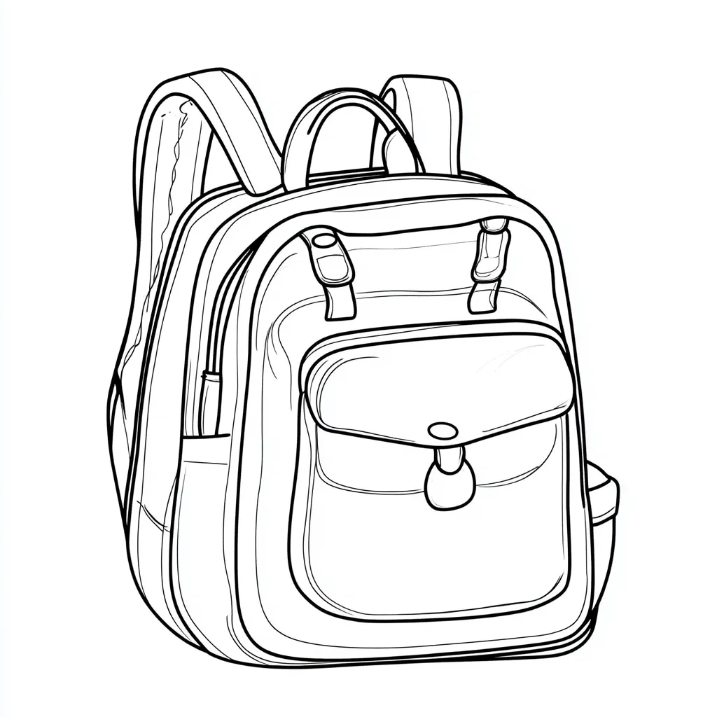 a imprimer coloriage Cartable gratuit