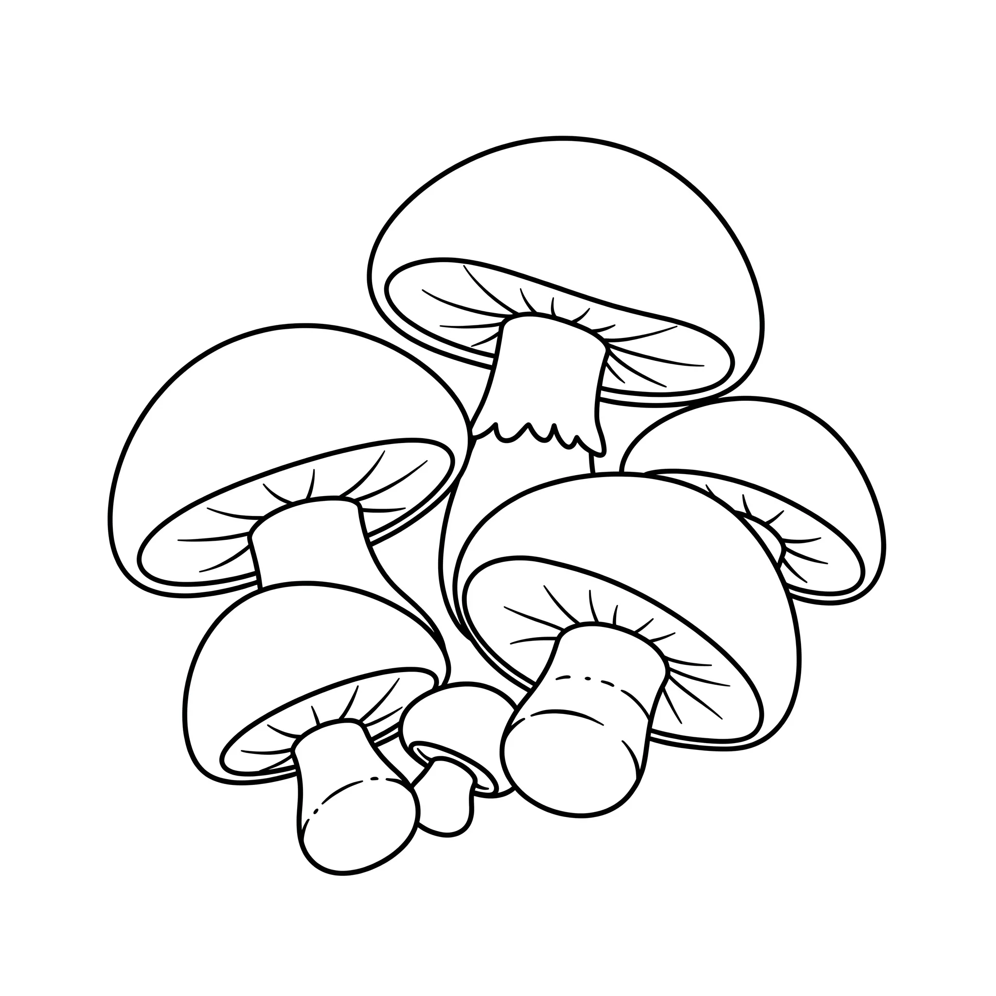 coloriage Champignons et découpage à imprimer