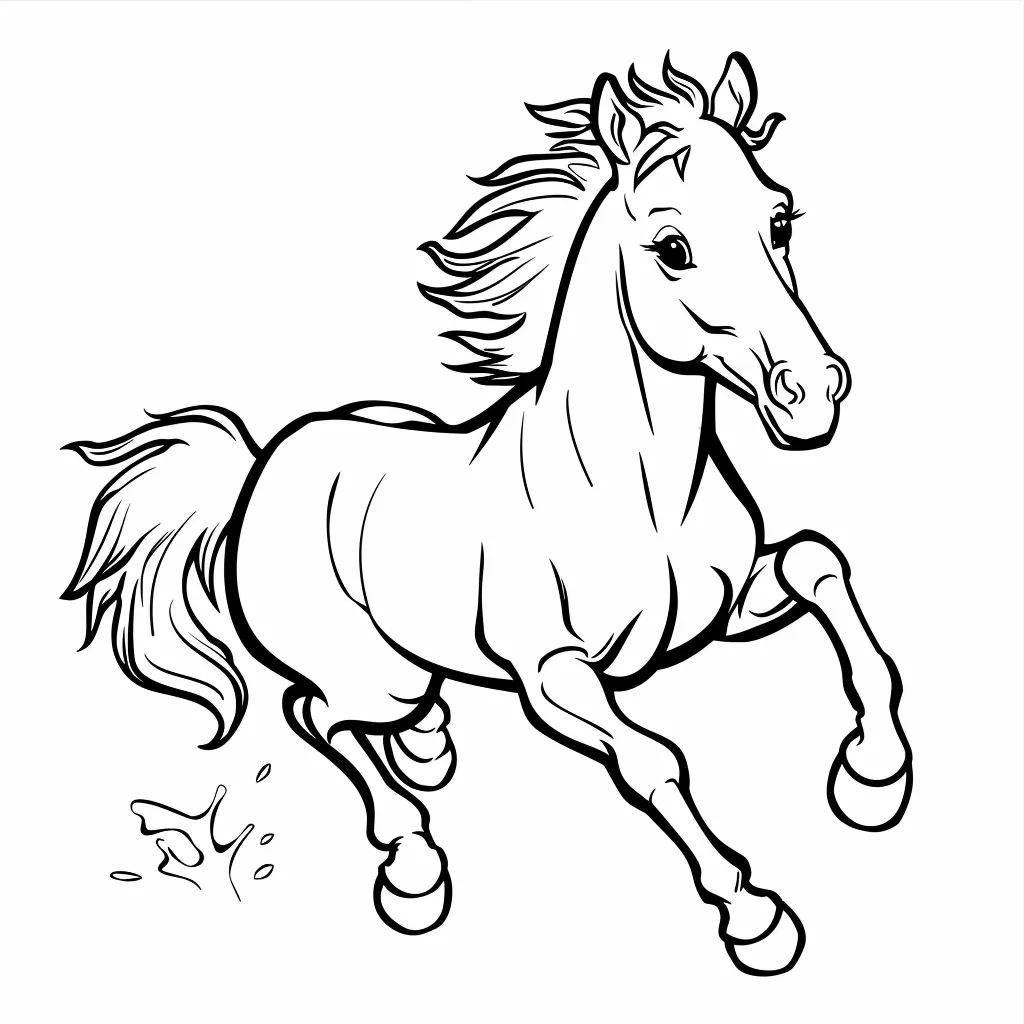 coloriage Cheval et apprentissage