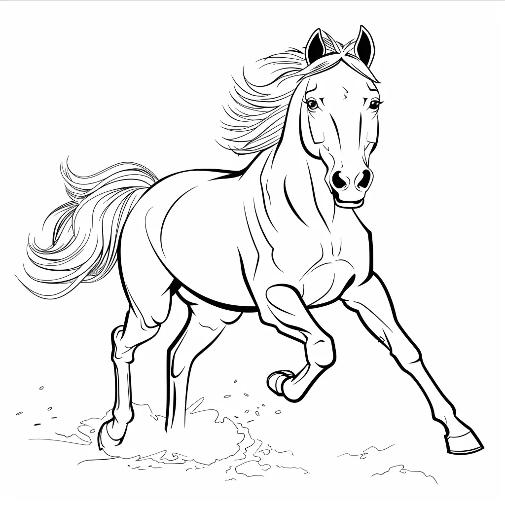 coloriage Cheval et apprentissage 1