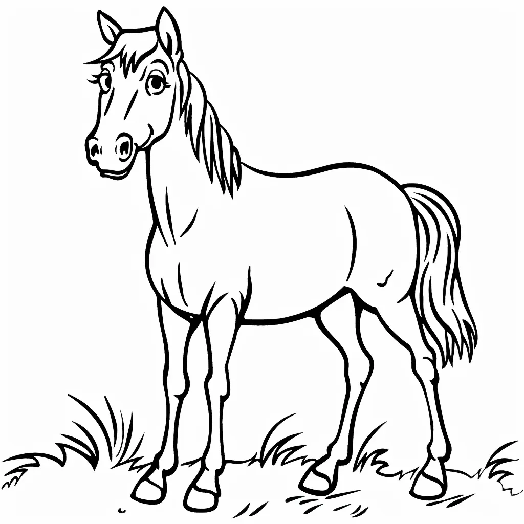 coloriage Cheval pour enfant de 7 ans