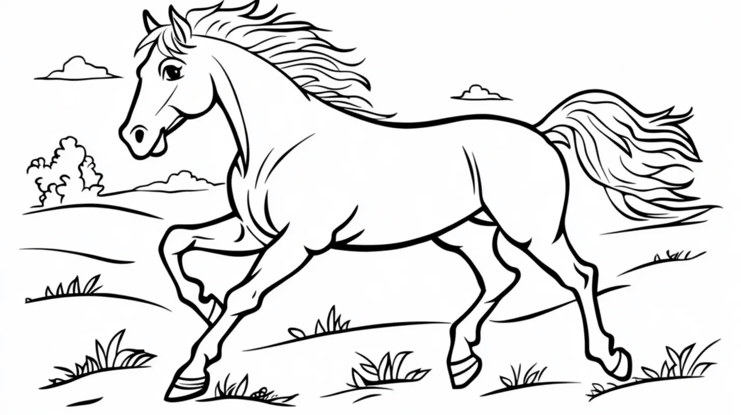 imprimer coloriage Cheval