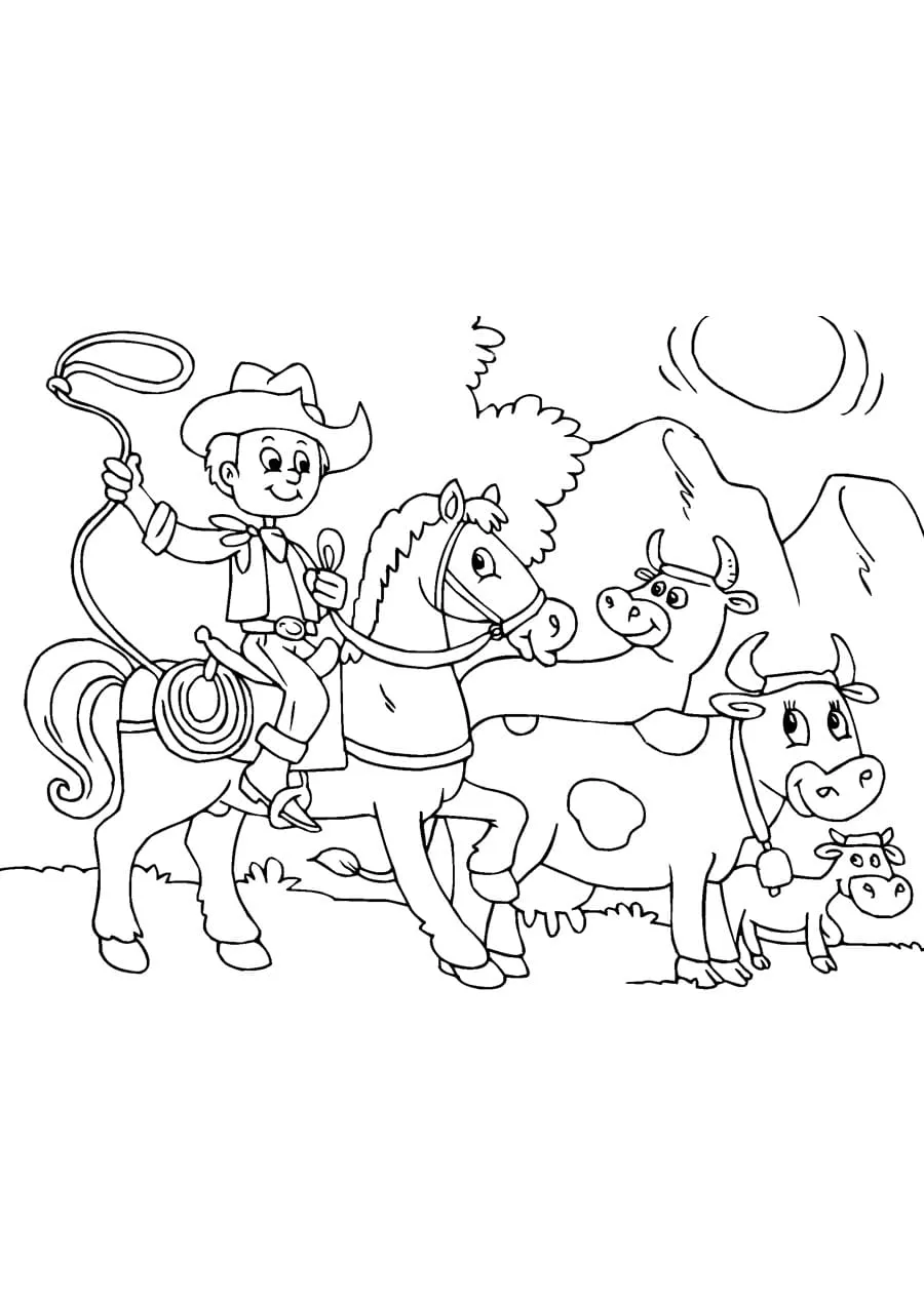 coloriage Chevaux et decoupage