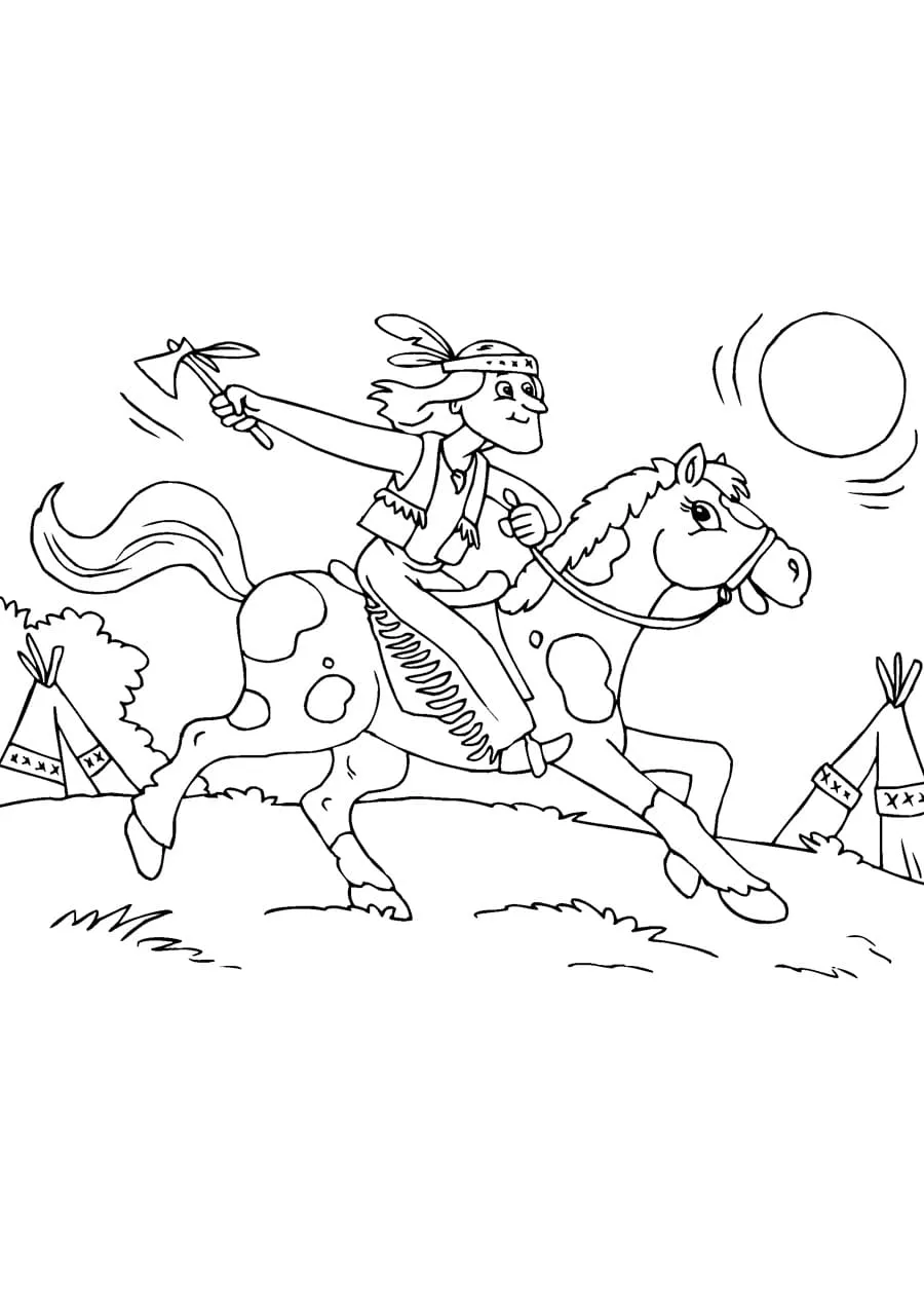 coloriage Chevaux pour enfants a imprimer