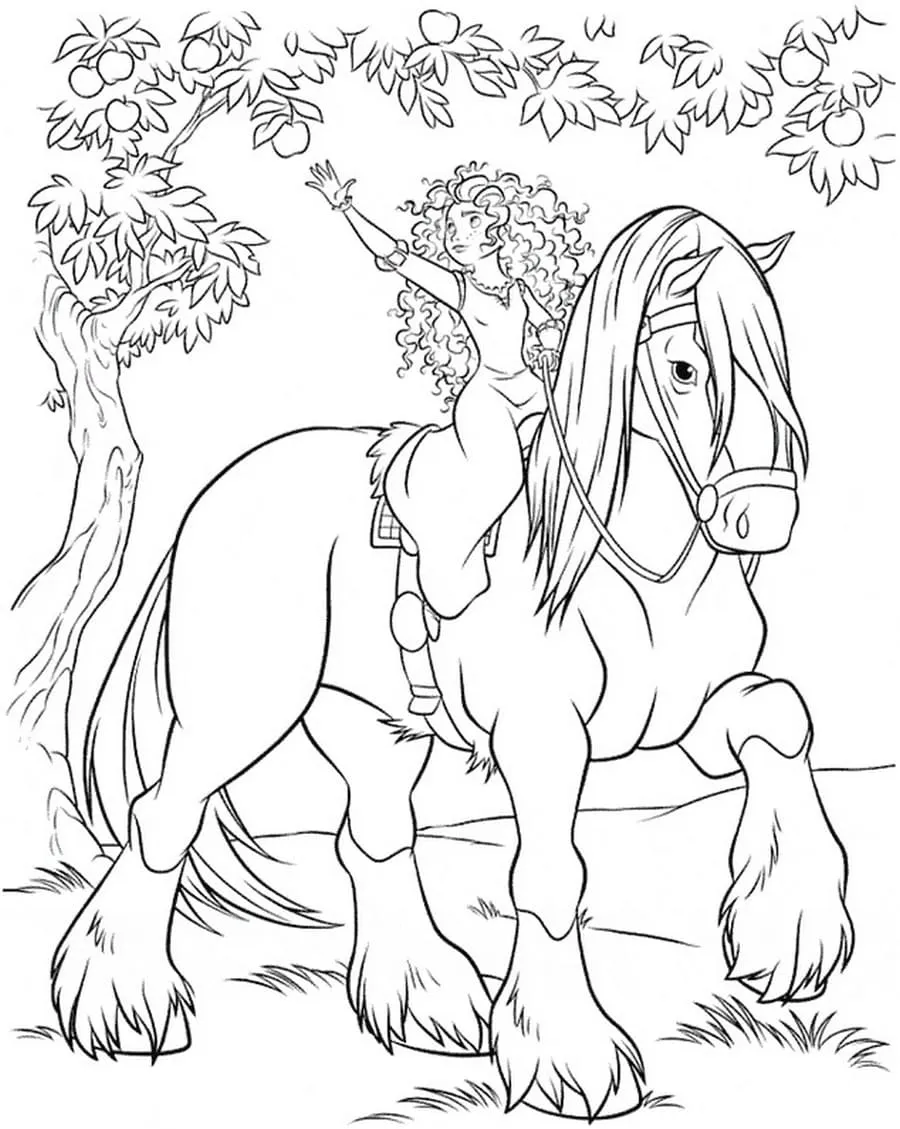 coloriage Chevaux pour enfants a imprimer 1