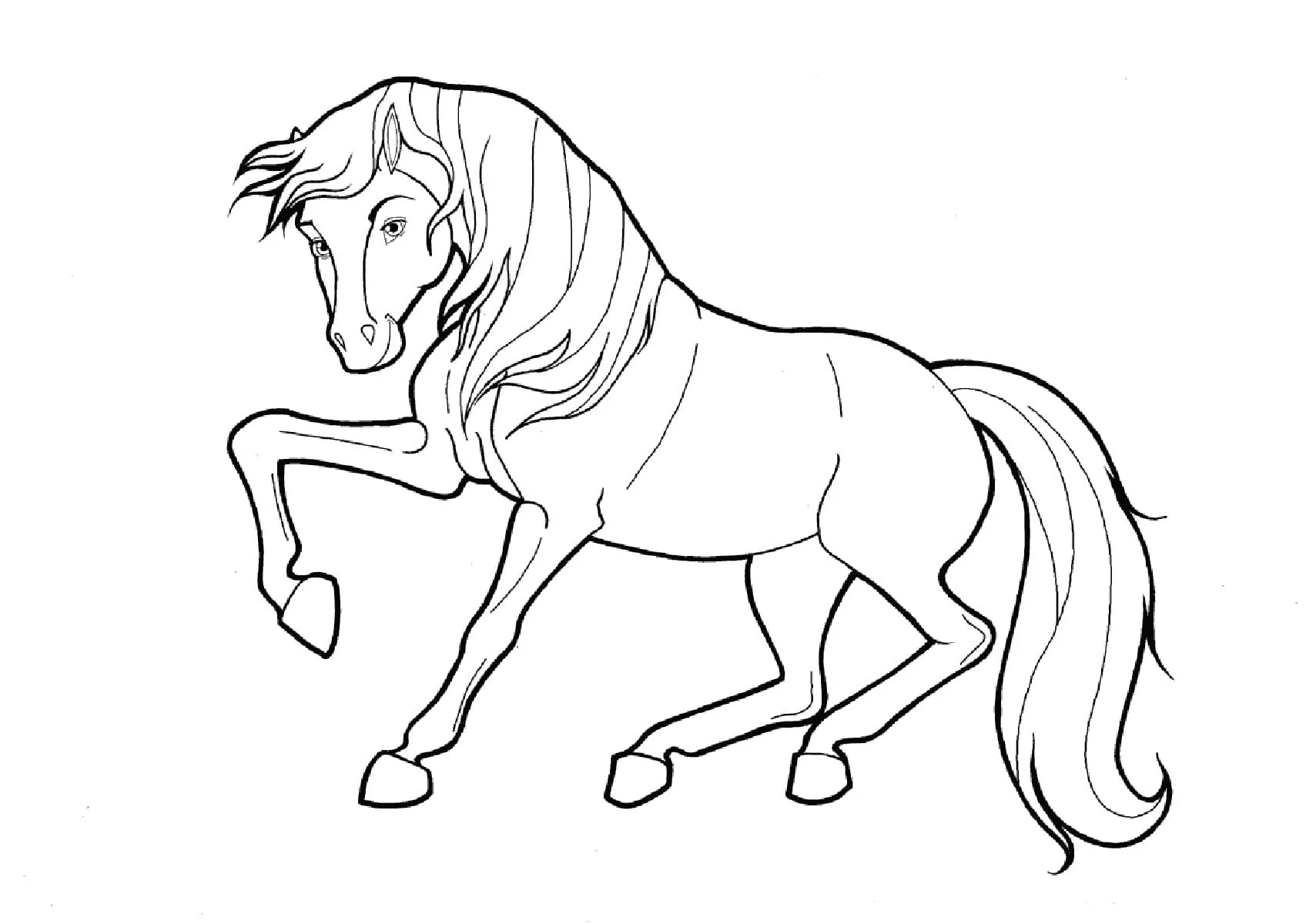 coloriage Chevaux à imprimer gratuitement pdf