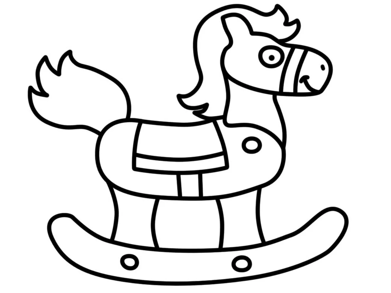 coloriage Chevaux a imprimer pour enfant de 4 ans