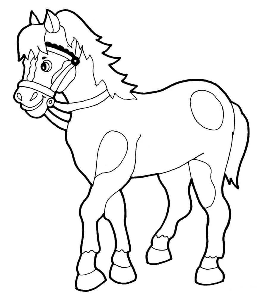 coloriage Chevaux pour enfant de à imprimer