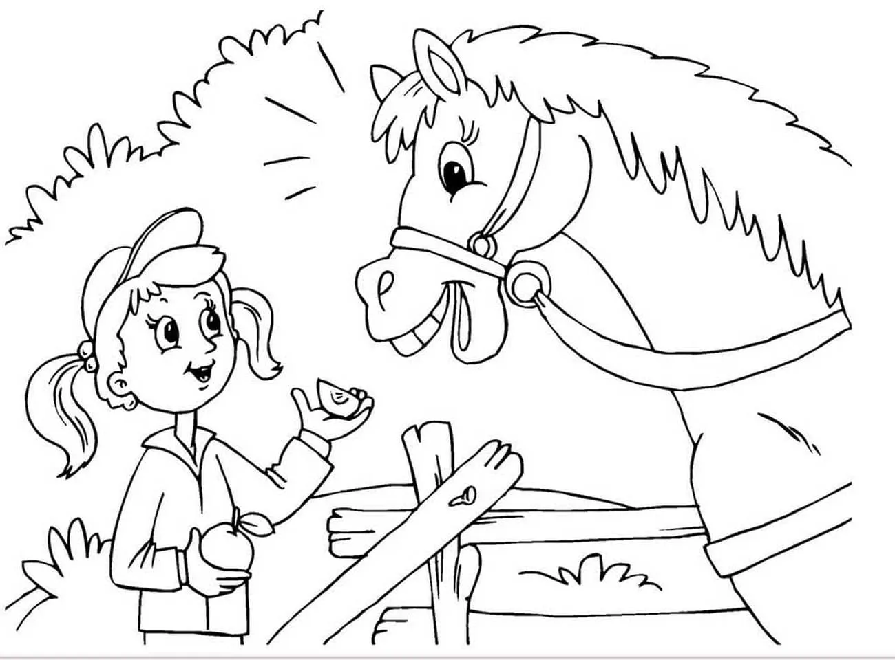 coloriage Chevaux gratuit 1