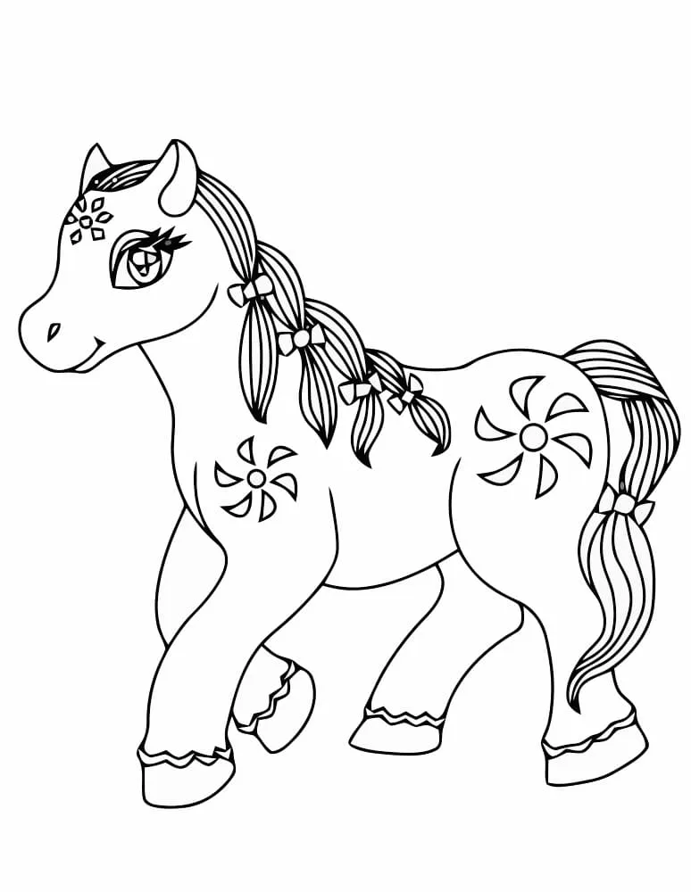 coloriage Chevaux à imprimer pour enfants