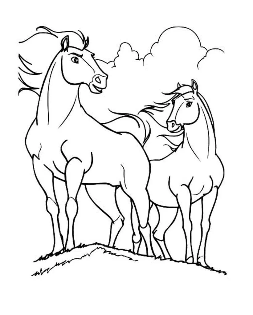 coloriage Chevaux à imprimer pdf gratuit