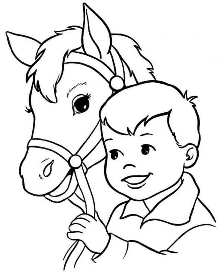 coloriage Chevaux à imprimer pour enfant de 12 ans 1