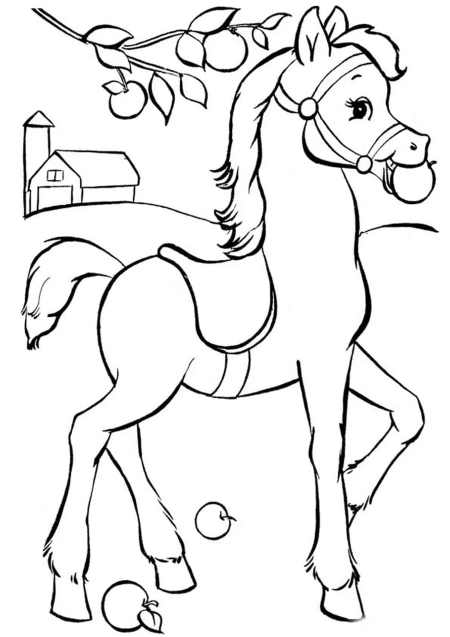 coloriage Chevaux à imprimer gratuitement pdf 1