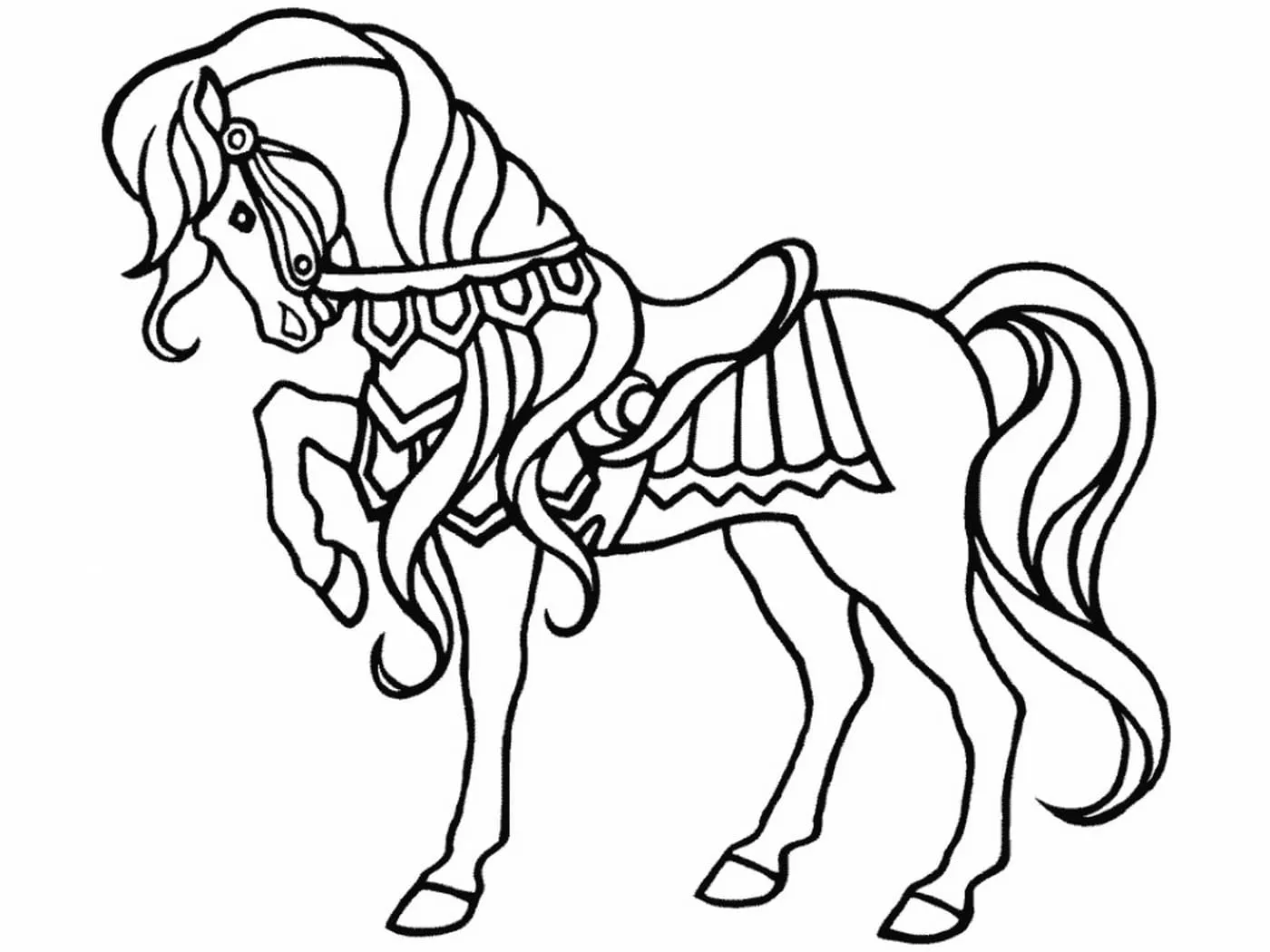 coloriage Chevaux educatif pour enfant