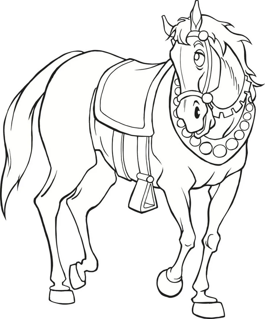 coloriage Chevaux pour enfant de 2 ans 1