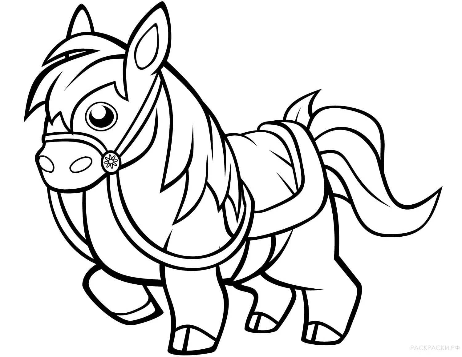 a imprimer coloriage Chevaux gratuit 2