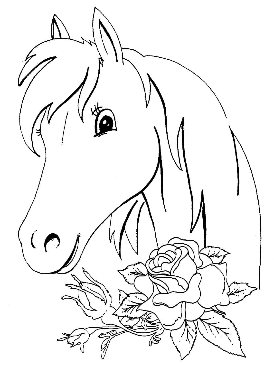 coloriage Chevaux en ligne 1