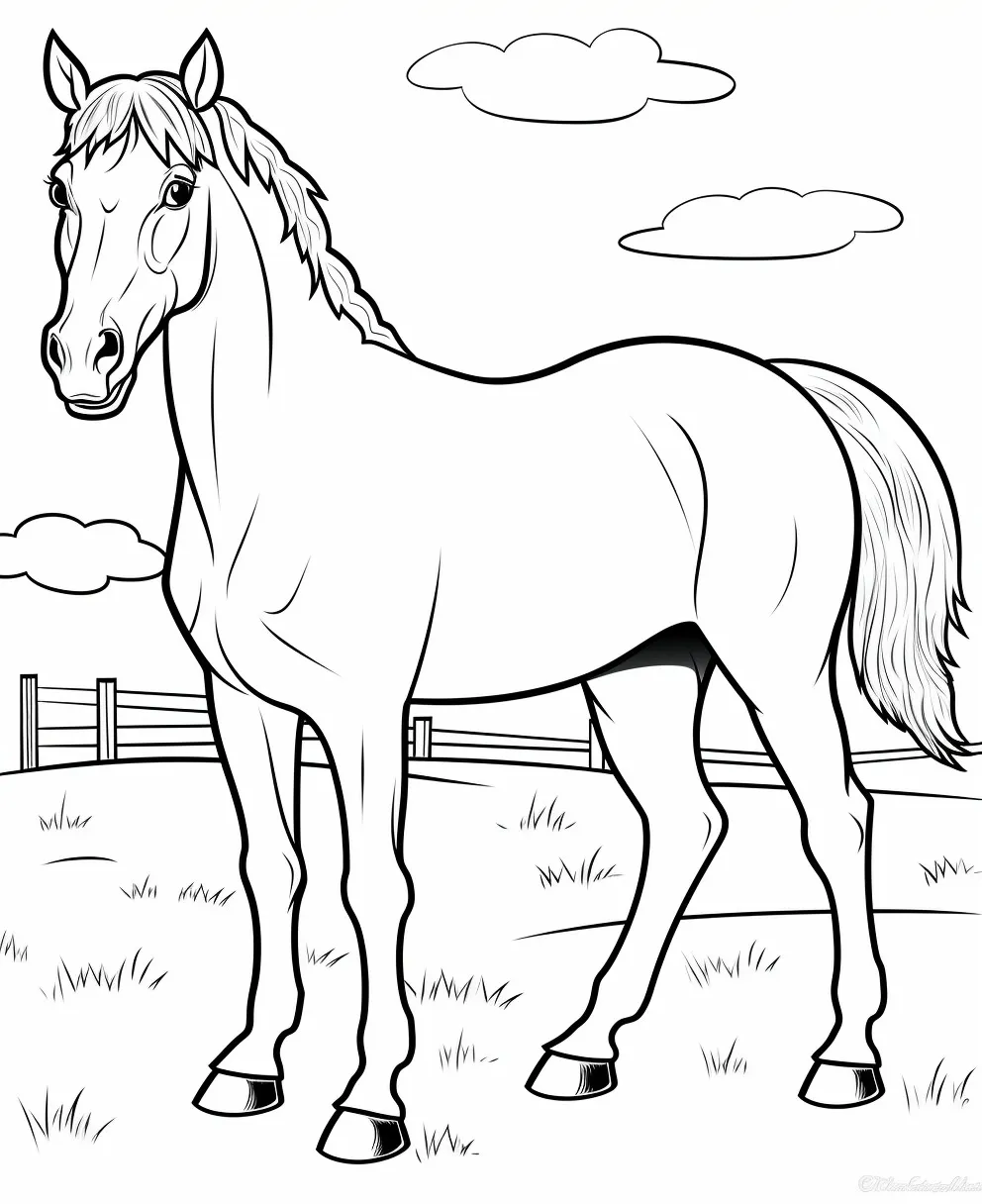 coloriage Chevaux pour enfant de 10 ans 1