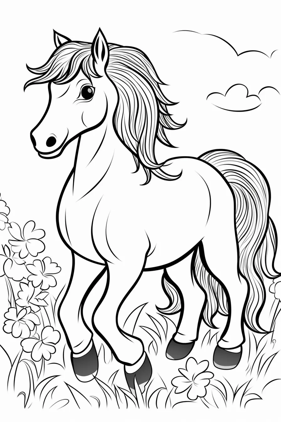 coloriage Chevaux pour enfant de 10 ans 2