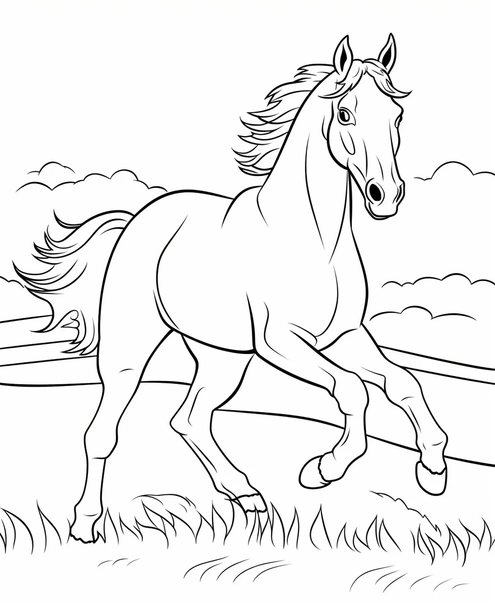 coloriage Chevaux gratuit en ligne