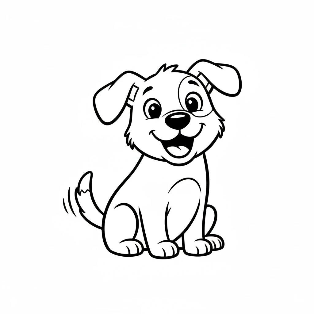 image de coloriage Chien pour enfant