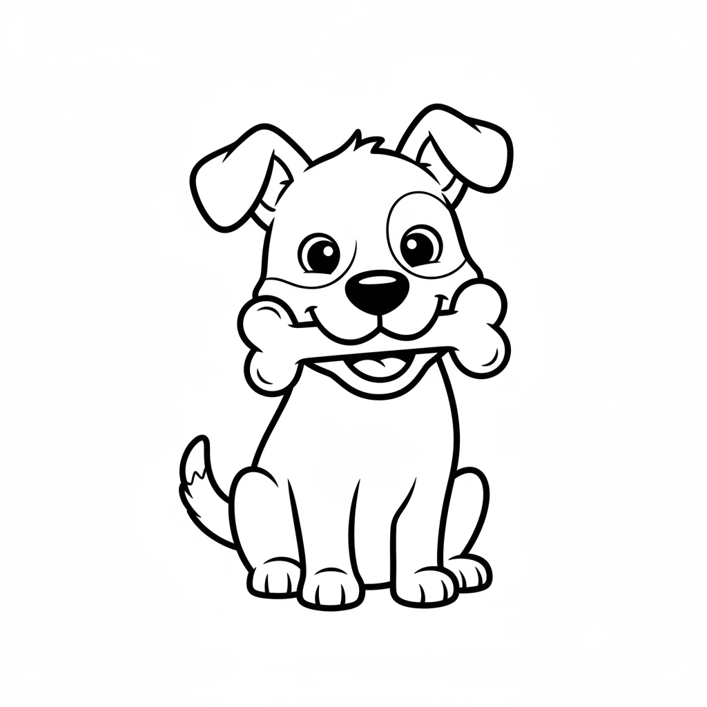 imprimer coloriage Chien pour enfant