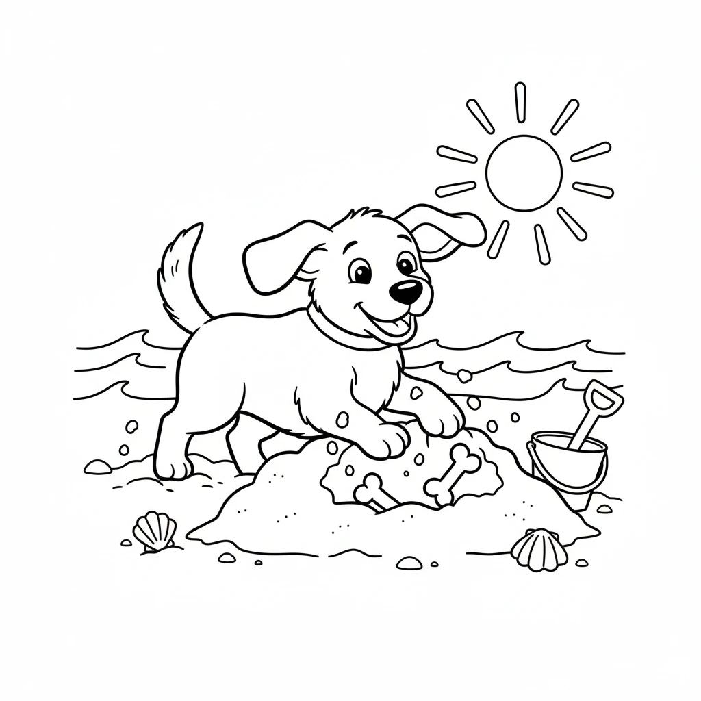 coloriage Chien a colorier en ligne gratuitement