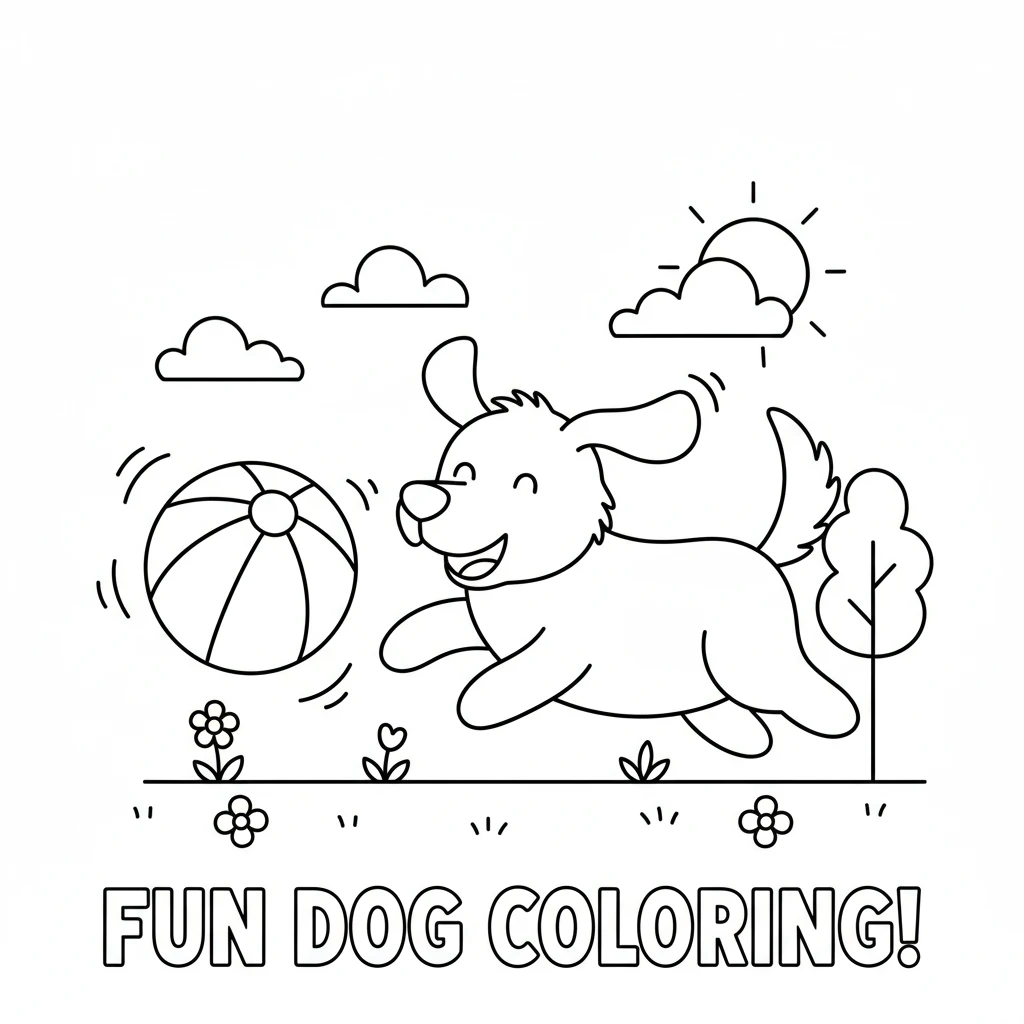 coloriage Chien à imprimer gratuit