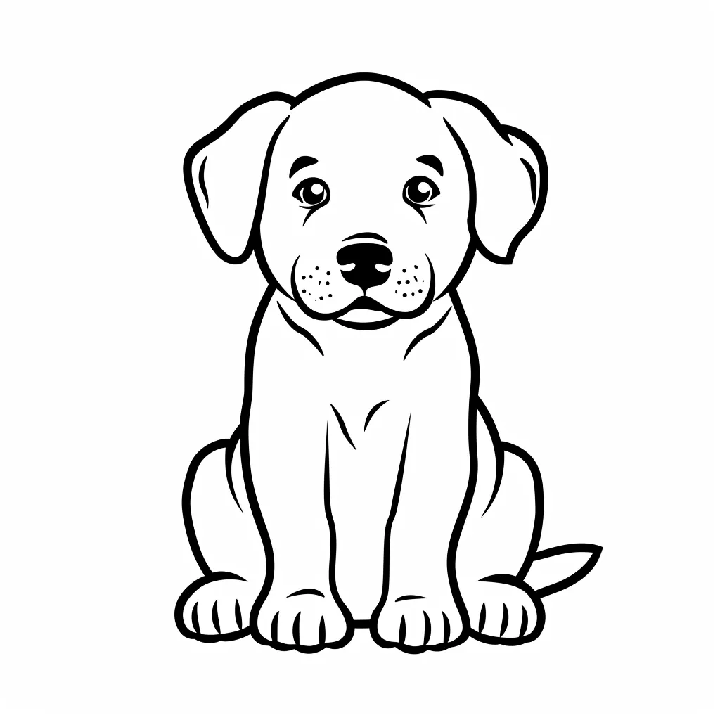 coloriage Chien educatif pour enfant