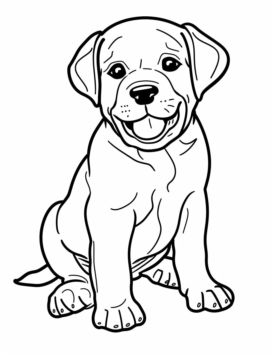 coloriage Chien à imprimer pour enfant de 3 ans